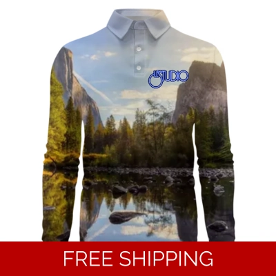 Le Studio Nature Custom 3D Long-Sleeved Polo Shirt